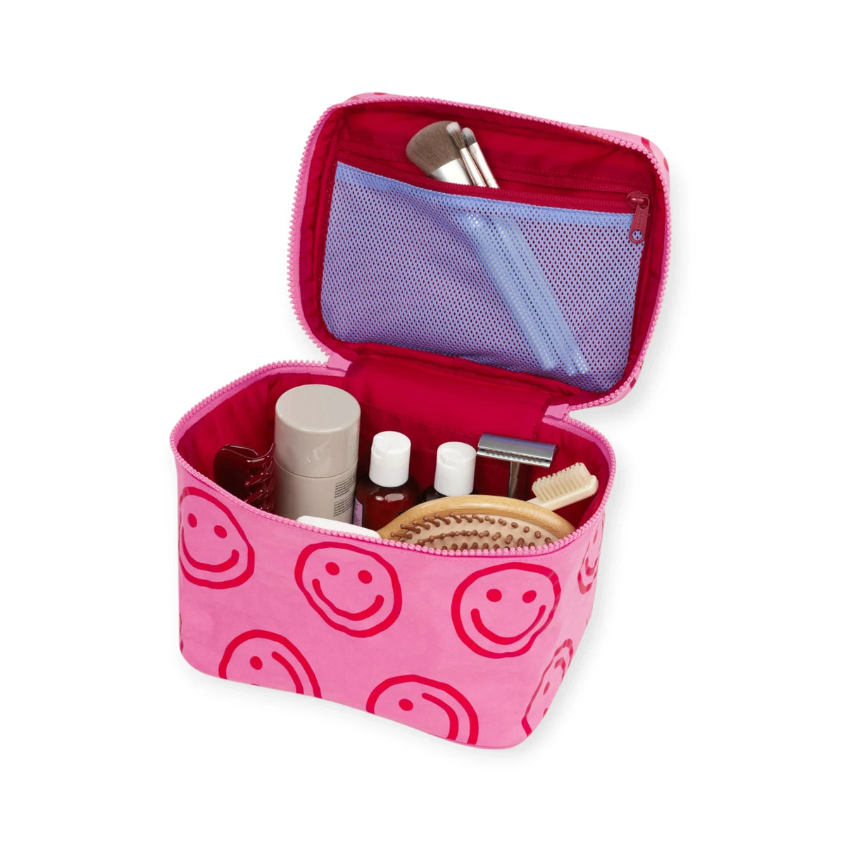 Baggu Large Cosmetic Case - Azalea Pink Happy