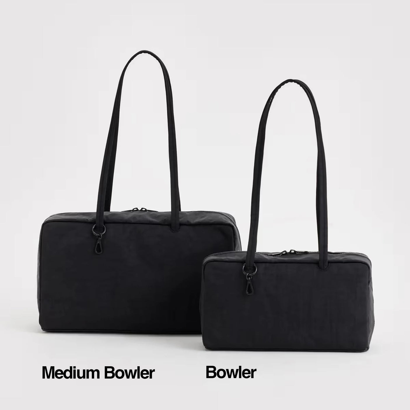 Baggu Medium Nylon Bowler Bag - Black