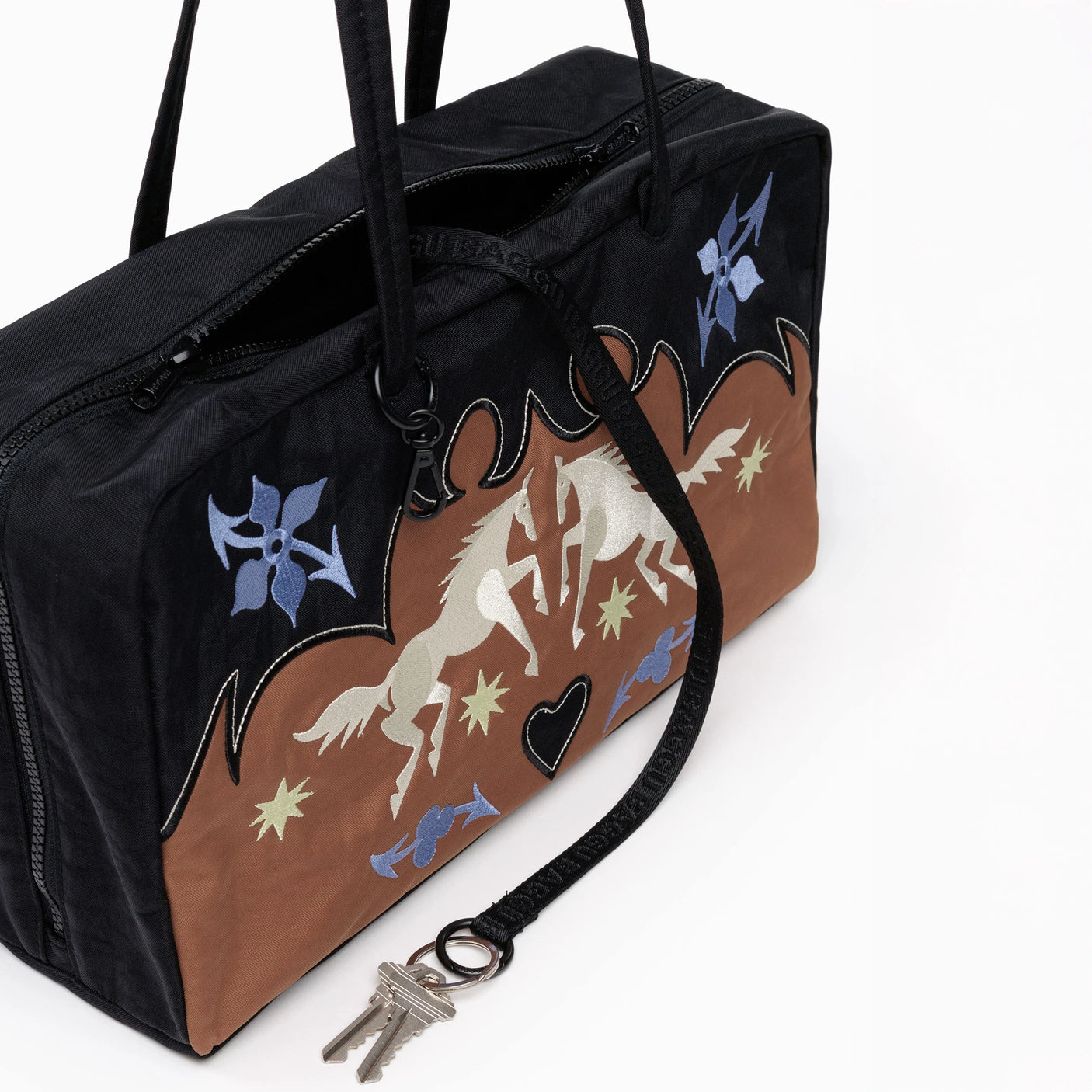 Baggu Medium Nylon Bowler Bag - Western Applique