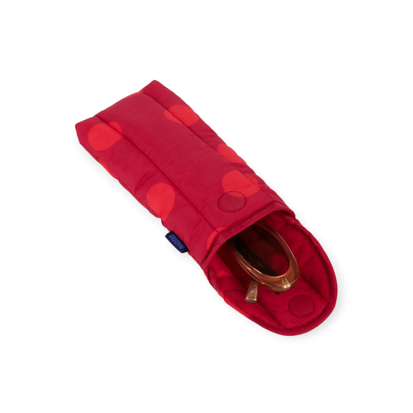Baggu Puffy Glasses Case - Red Polka Dot