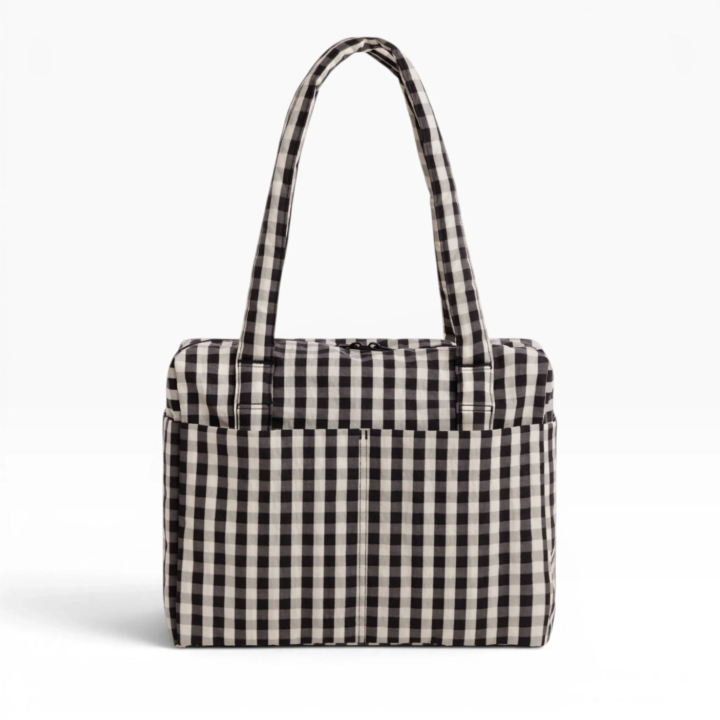 Baggu Small Cloud Carry-on - Black and Cream Gingham