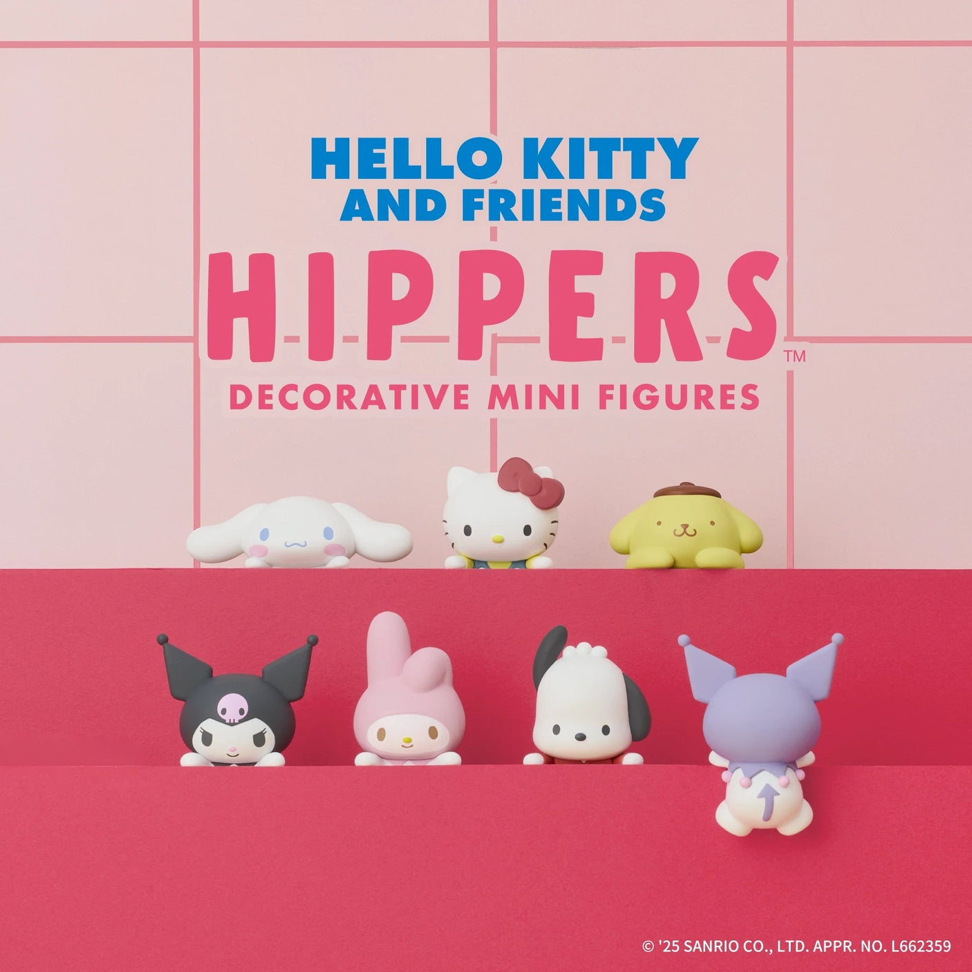 Hello Kitty and Friends Hippers decorative mini figures display on box insert