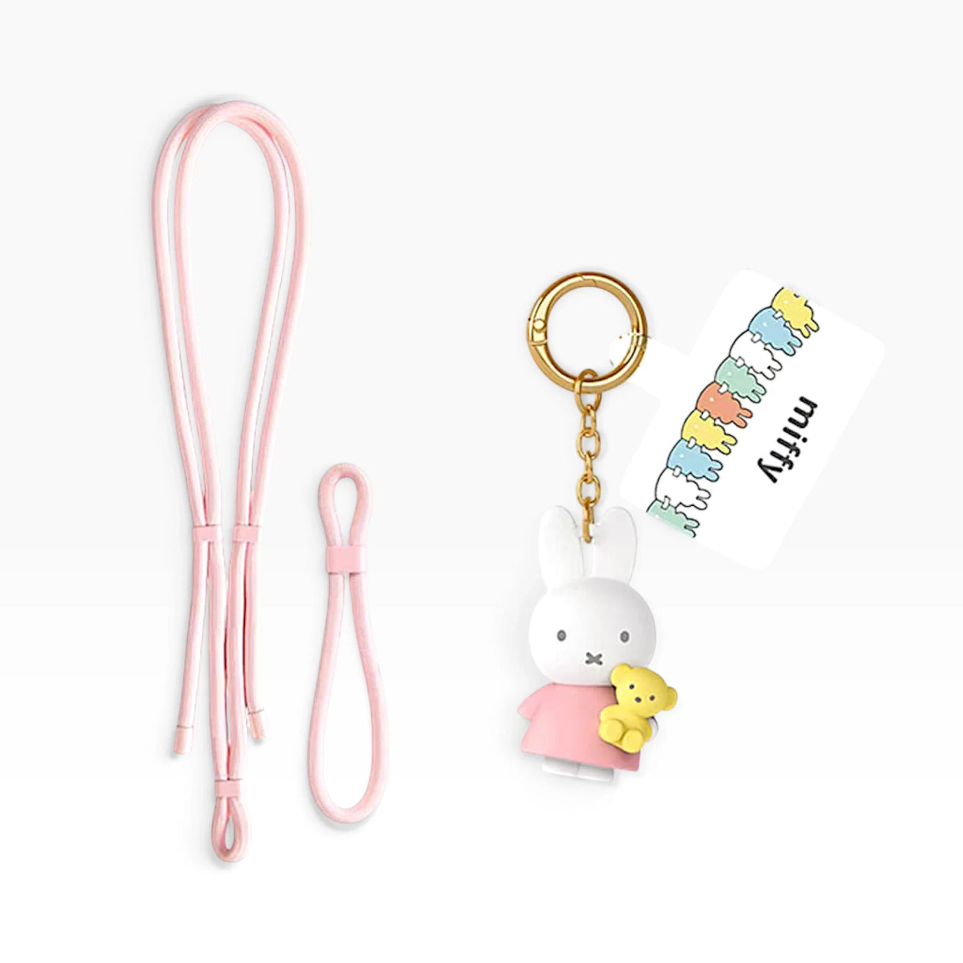Miffy Pastel Phone Lanyard - Pink Teddy