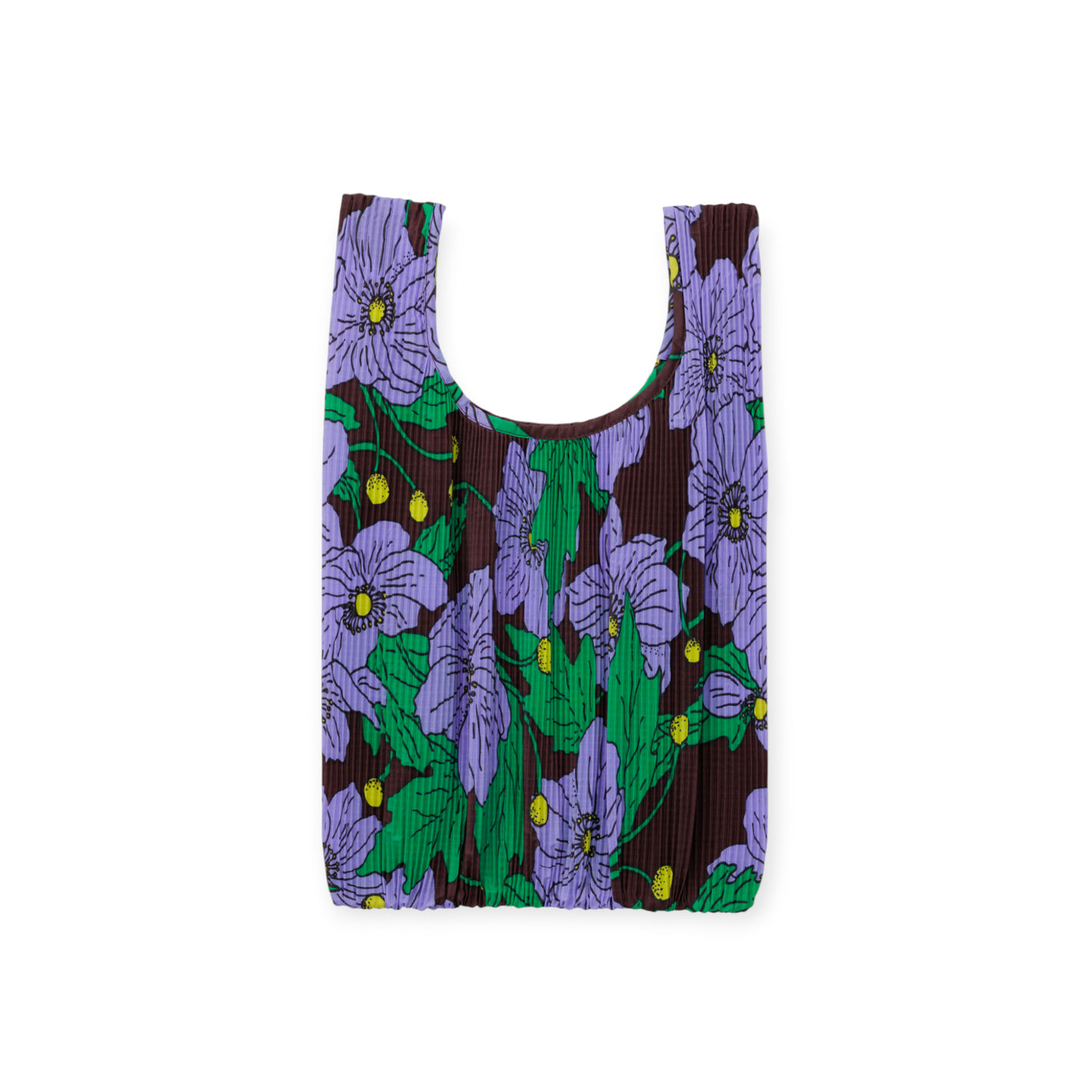 Pleated Baggu Bag - Maroon Poppy