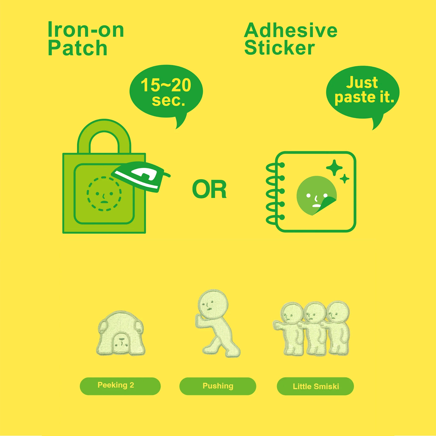 Smiski Embroidery Sticker Patch - Vol. 2