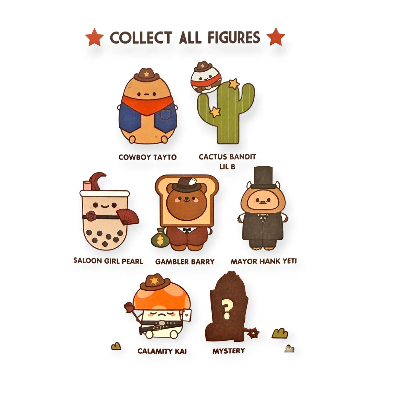 Collect all Wild West figures card showing multiple character designs and accessories