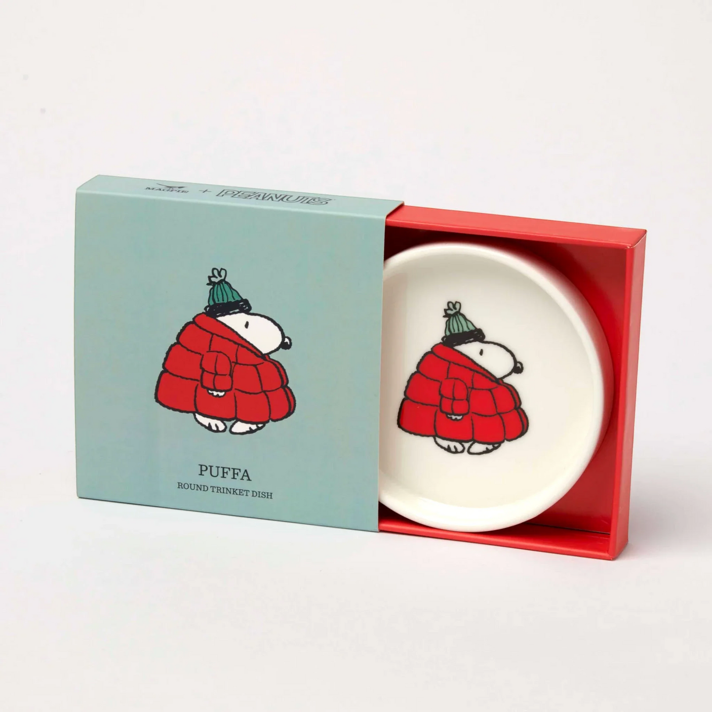 Snoopy Puffa Round Trinket Dish - 10cm