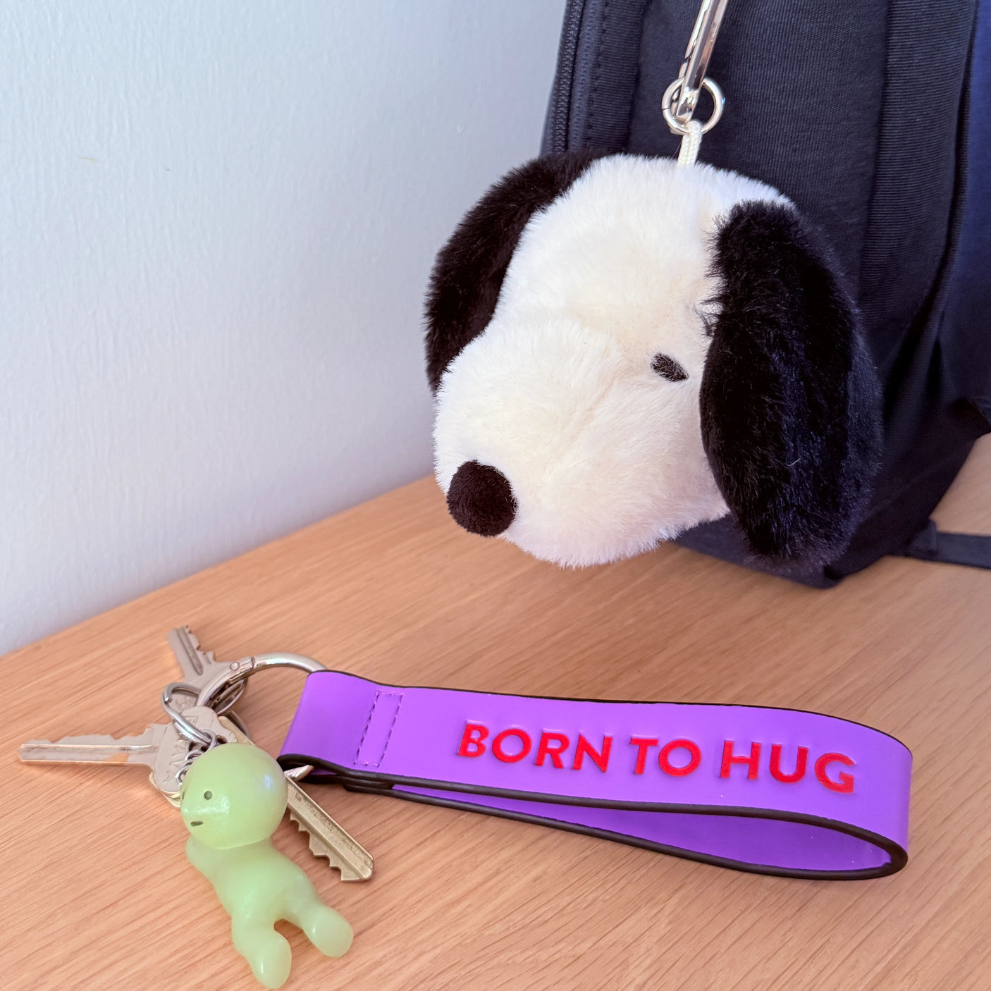 Snoopy Eco Fuzzy Bag Charm & Strap