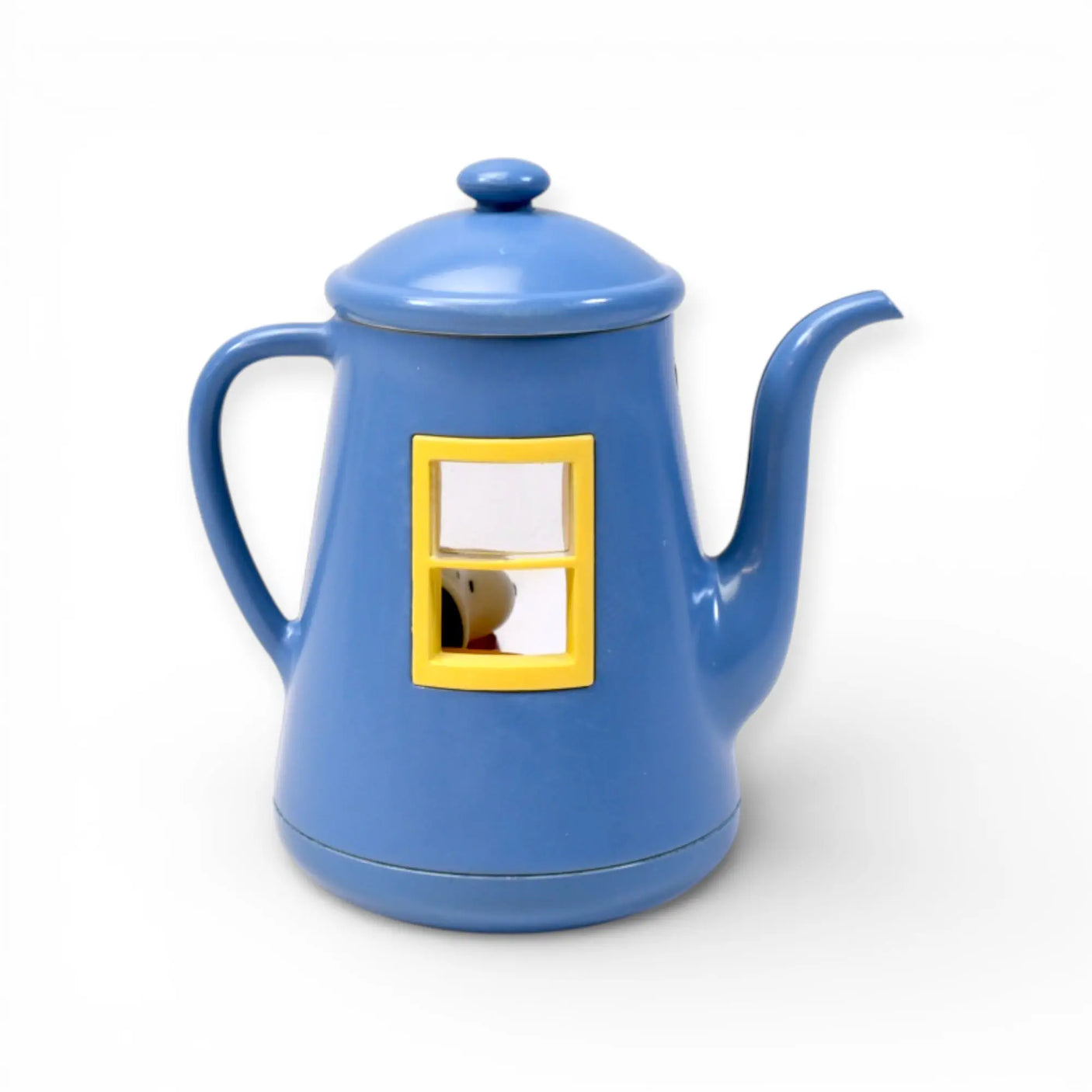 Blue teapot blind box with window opening and small Snoopy figure