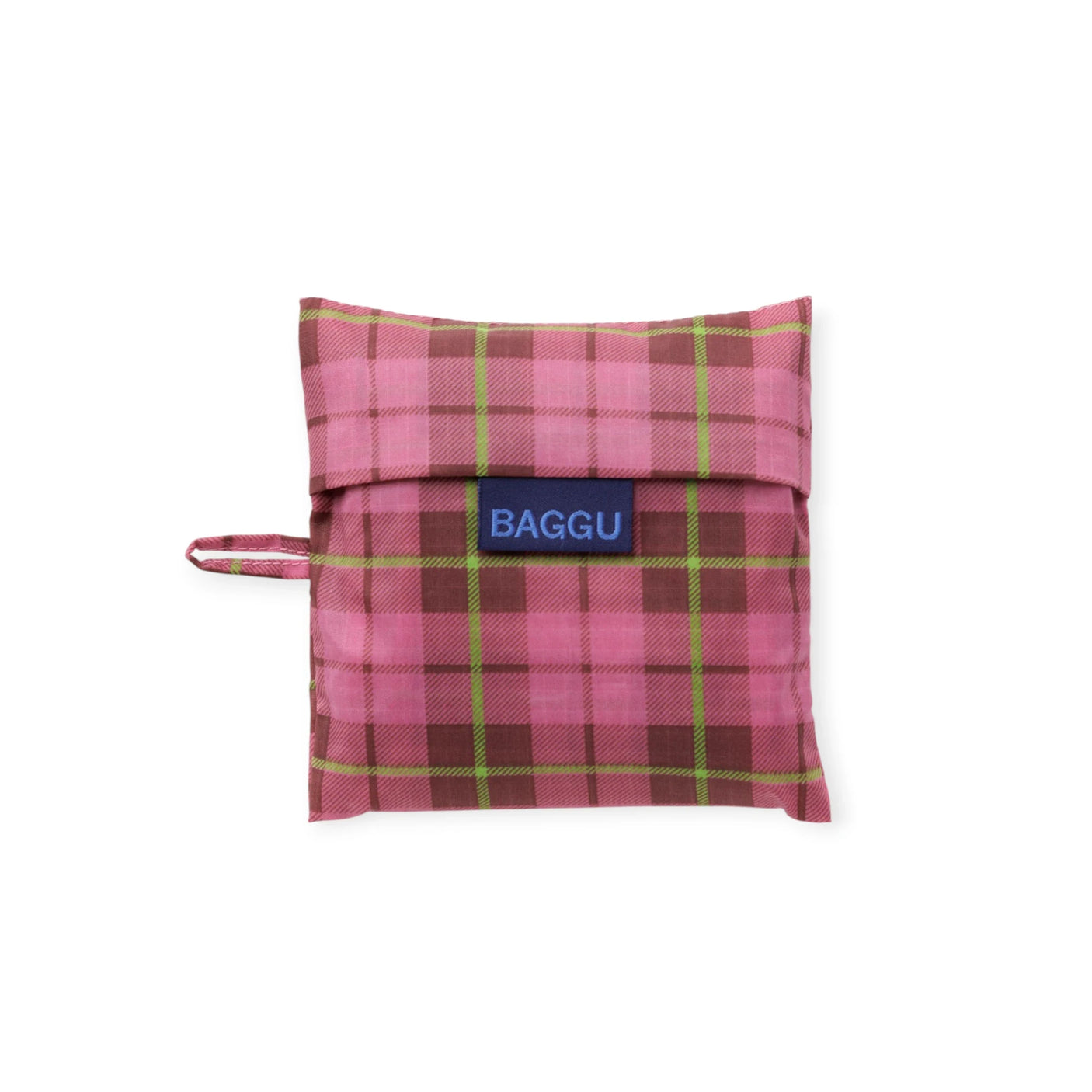Standard Baggu Bag - Azalea Pink Tartan