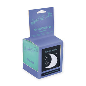 Another Me 30 Day Sleep Wellness Challenge box with moon and stars icon, gallery position 1
