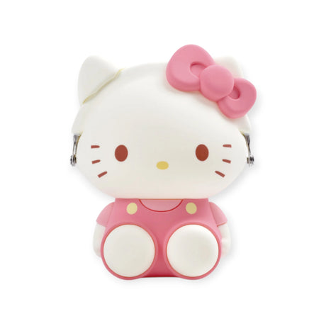 A 3D Hello Kitty Case in coral pink featuring her iconic bow and a top clasp closure.