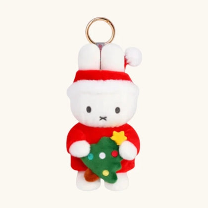 Miffy With Tree figure from the Miffy Christmas Plush Keychain Lineup