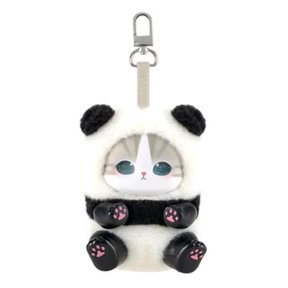 Panda figure from the Mofusand Kiramekko Fluffy Kitten Keychain Lineup