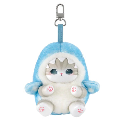 Whale Shark figure from the Mofusand Kiramekko Fluffy Kitten Keychain Lineup