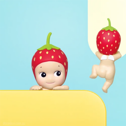 Strawberry figure from the Sonny Angel Hippers Harvest Series Lineup