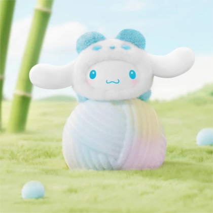 Cinnamoroll Blue Panda figure from the Sanrio Colourful Panda - Flocked Figure Lineup