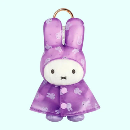 Purple figure from the Miffy Raincoat Plush Keychain Lineup