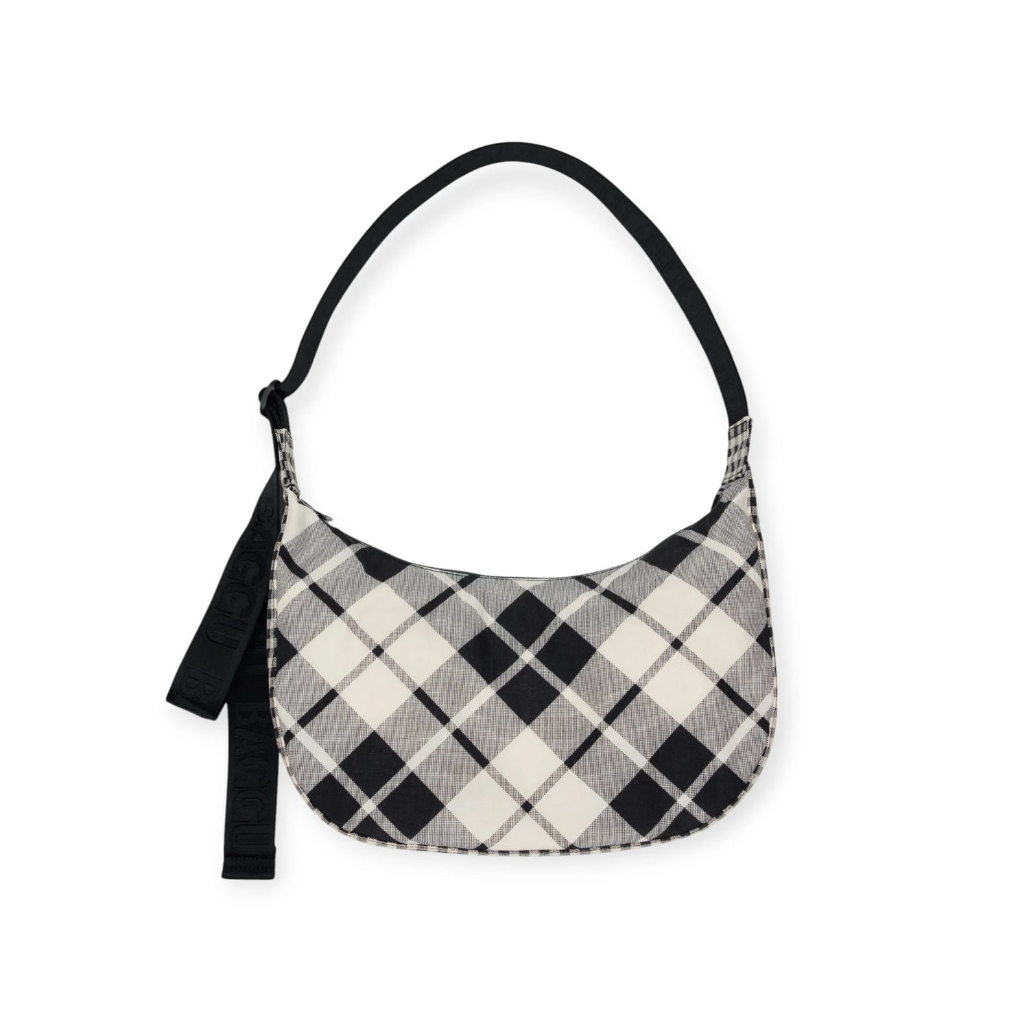 Baggu Medium Crescent Bag - Mixed Plaid