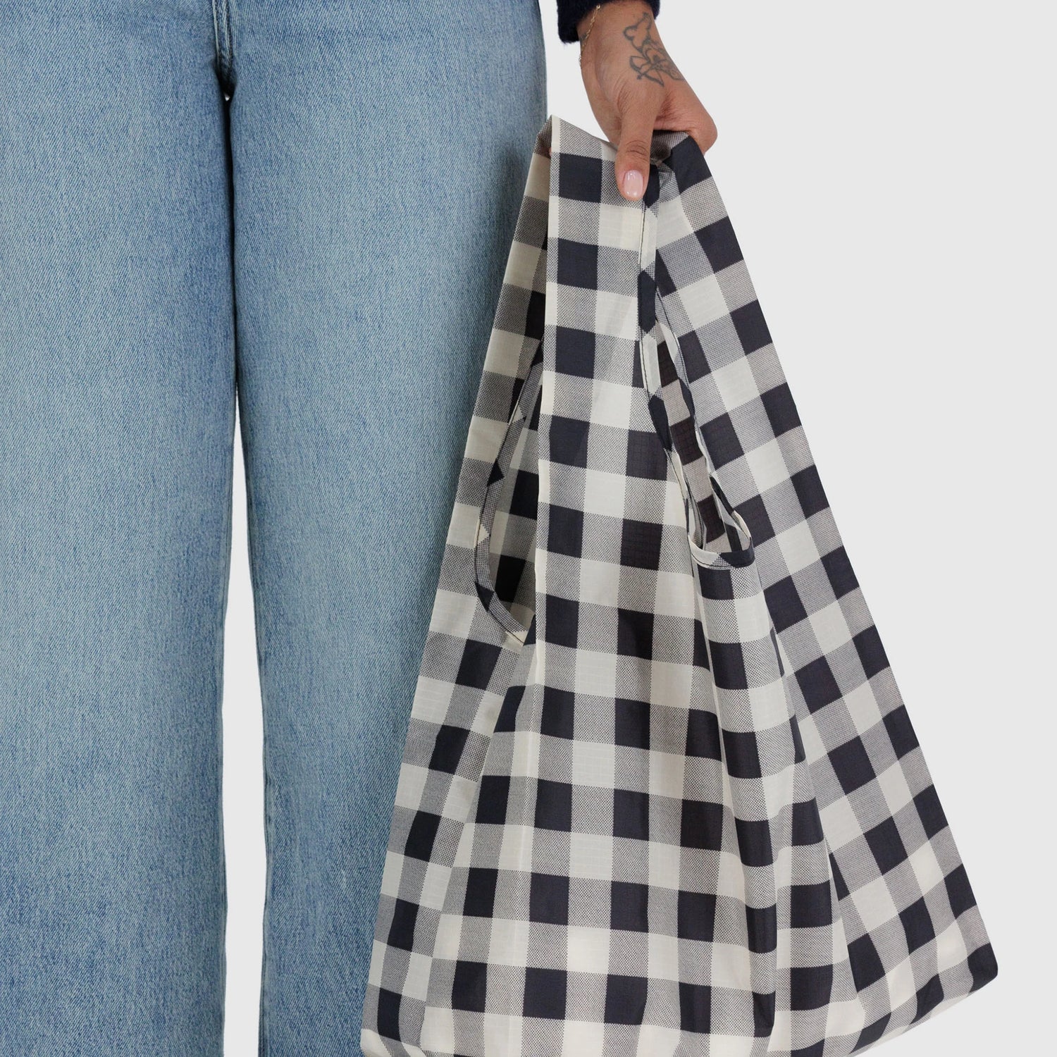 Standard Baggu Bag - Black & White Check