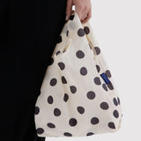 Baby Baggu Bag - Cream and Black Polka Dot