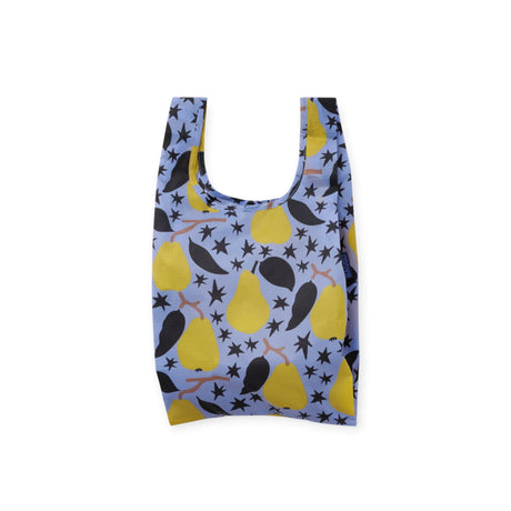 Baby Baggu bag with pear and star print, wide open-top tote