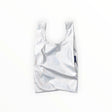 Baby Baggu reusable tote bag in moonstone gray, crinkled fabric with handles
