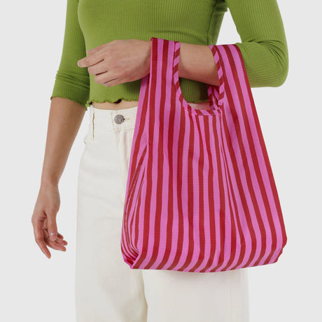 Baby Baggu Bag - Pink & Red Stripe