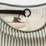 Baggu Medium Nylon Crescent Bag - Sage Stripe