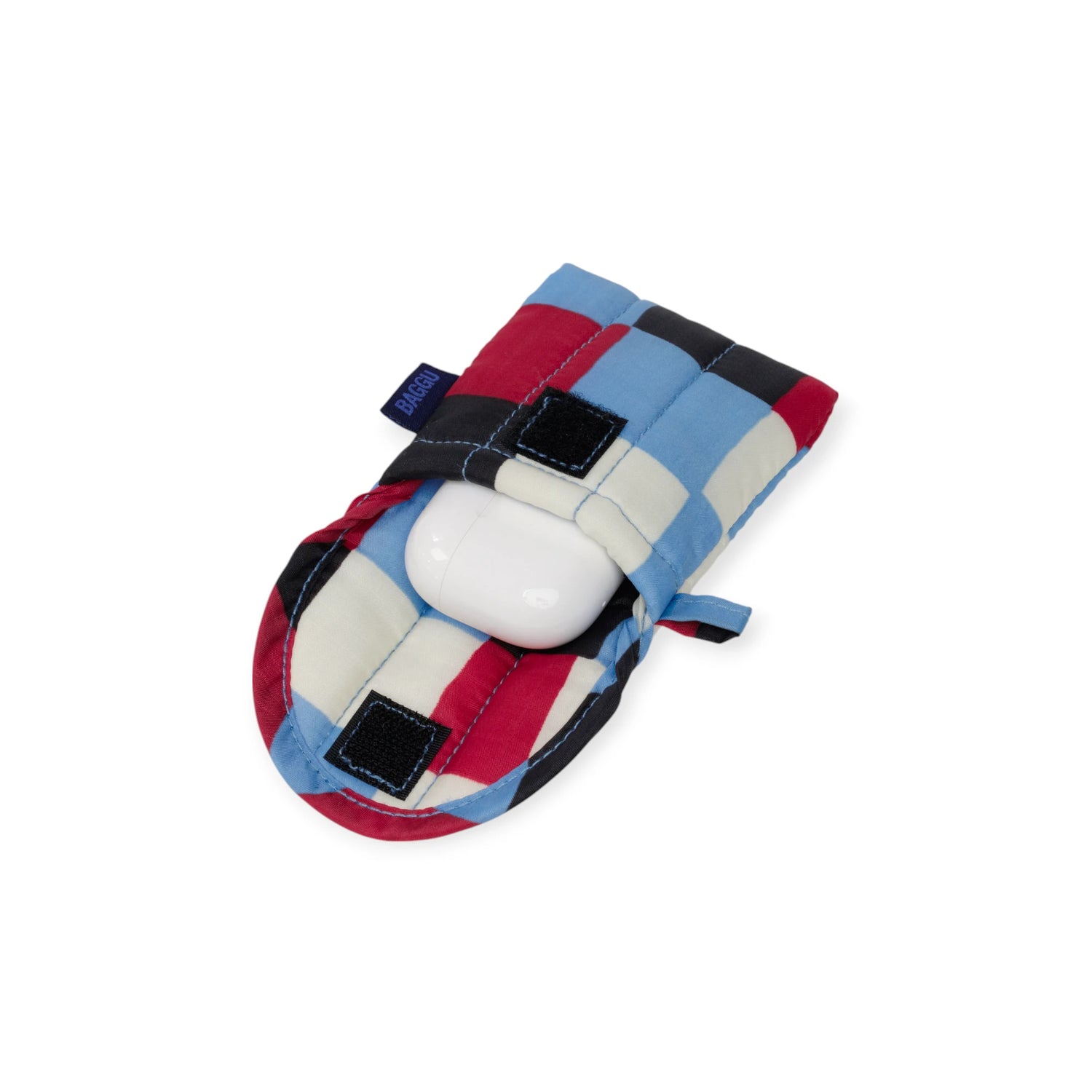 Baggu Puffy Earbuds Case - Painted Check
