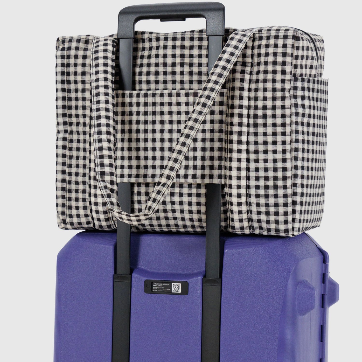 Baggu Small Cloud Carry-on - Black & White Gingham