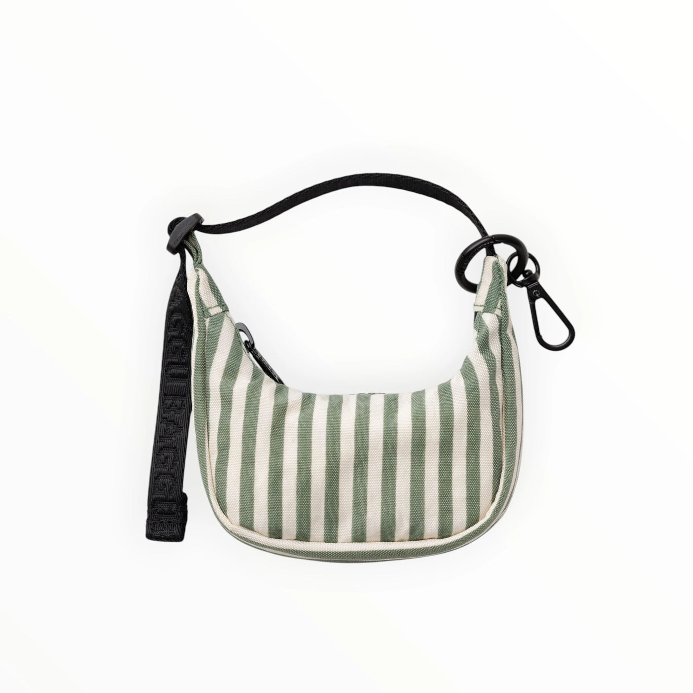Baggu Crescent Bag Charm - Sage Stripe