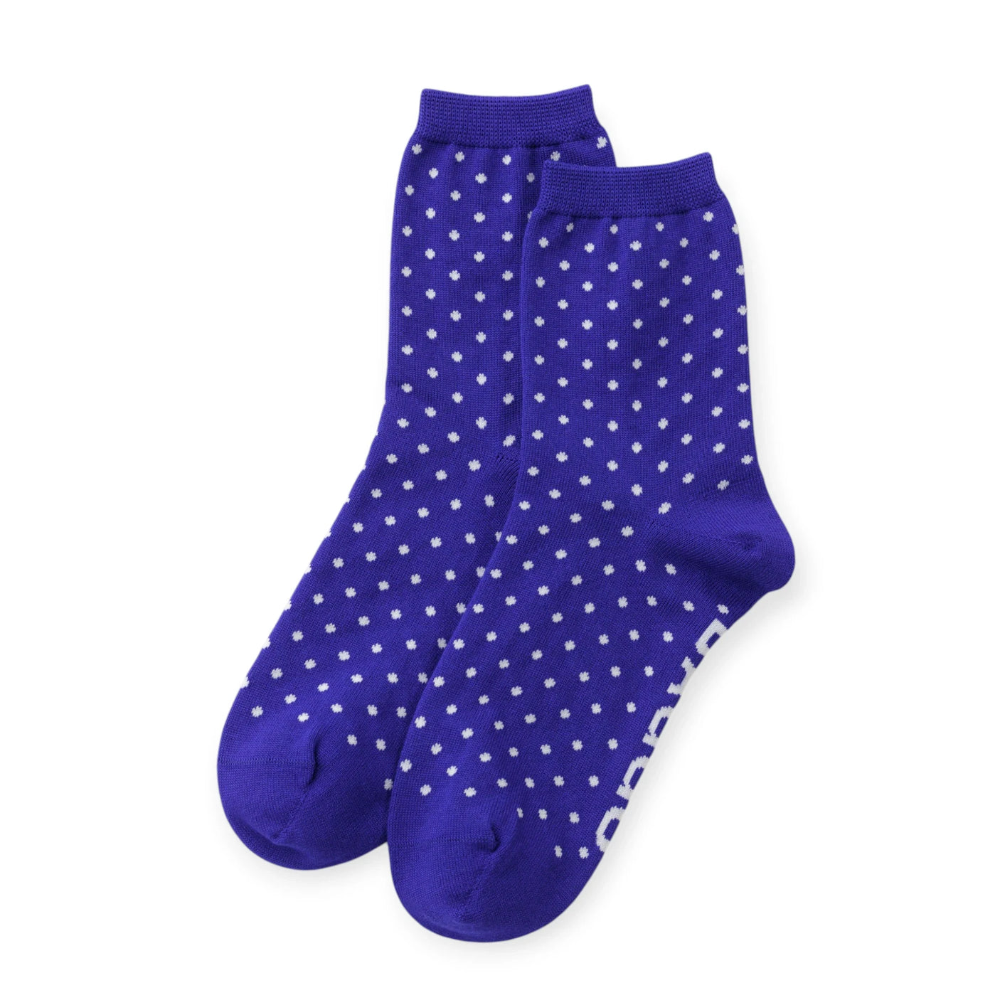 Baggu Crew Socks - Micro Blue and White Polka Dot