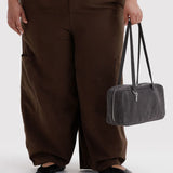 Baggu Denim Bowler Bag - Washed Black