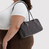 Baggu Denim Bowler Bag - Washed Black