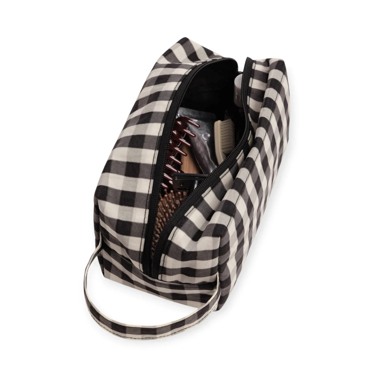 Baggu Toiletry Dopp Kit - Black & Cream Gingham