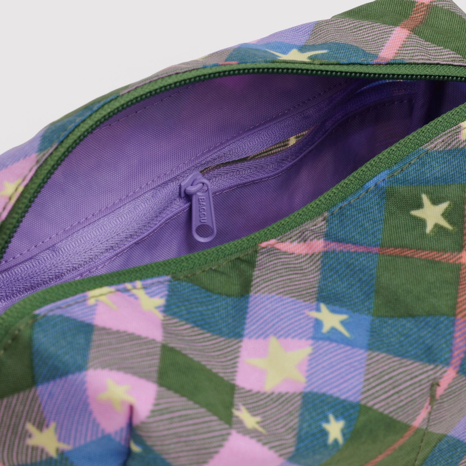 Baggu Toiletry Dopp Kit - Green Star Plaid