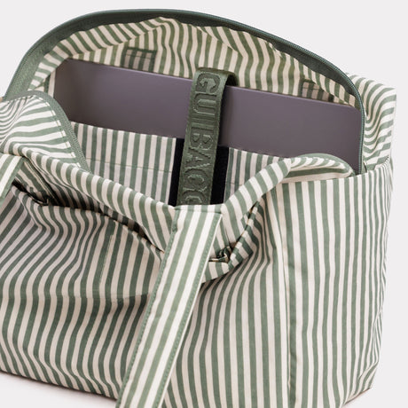 Baggu Everyday Cloud Bag - Sage Stripe