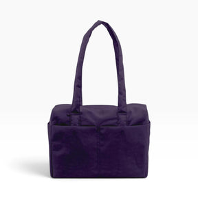 Baggu Everyday Cloud bag in fig purple, structured tote with top handles