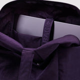 Baggu fig purple tote interior with zip pocket and webbing strap