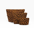 Baggu Go pouch set with leopard-print zip pouches in assorted sizes