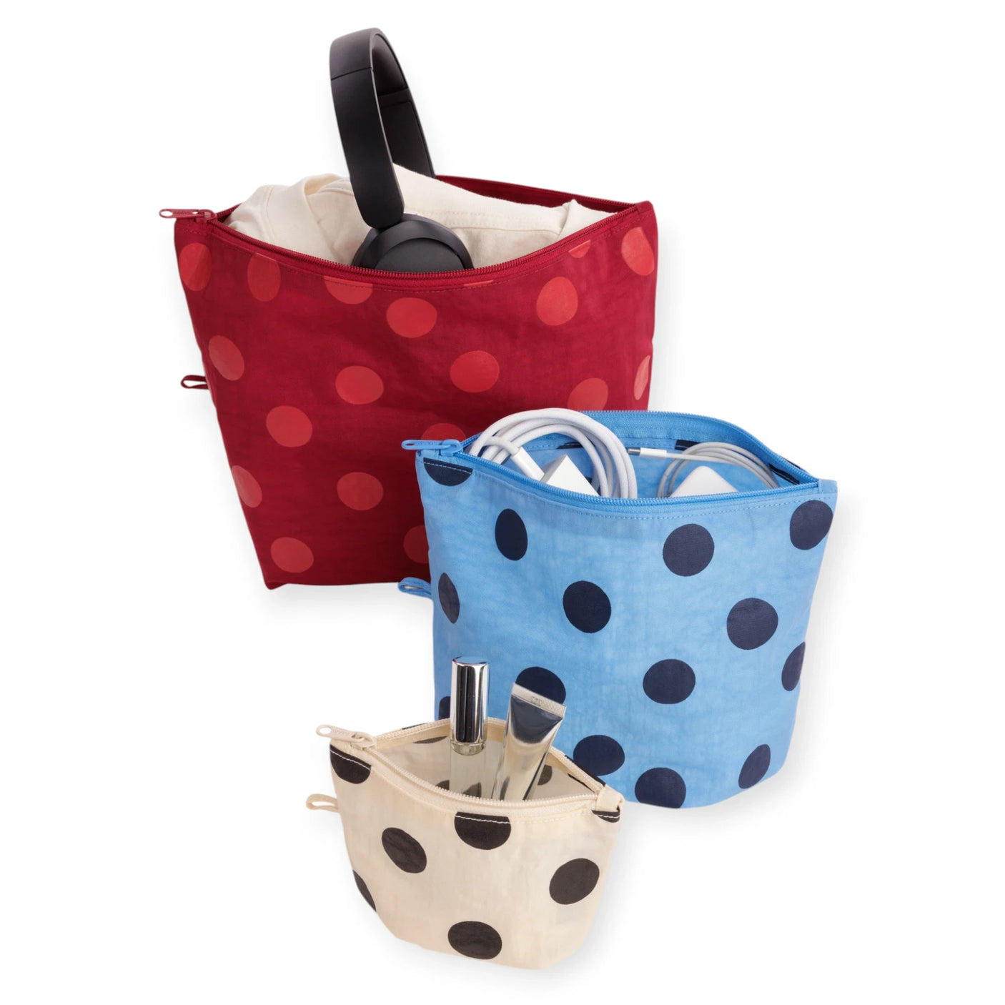 Baggu Go Pouch Set - Polka Dot Mix