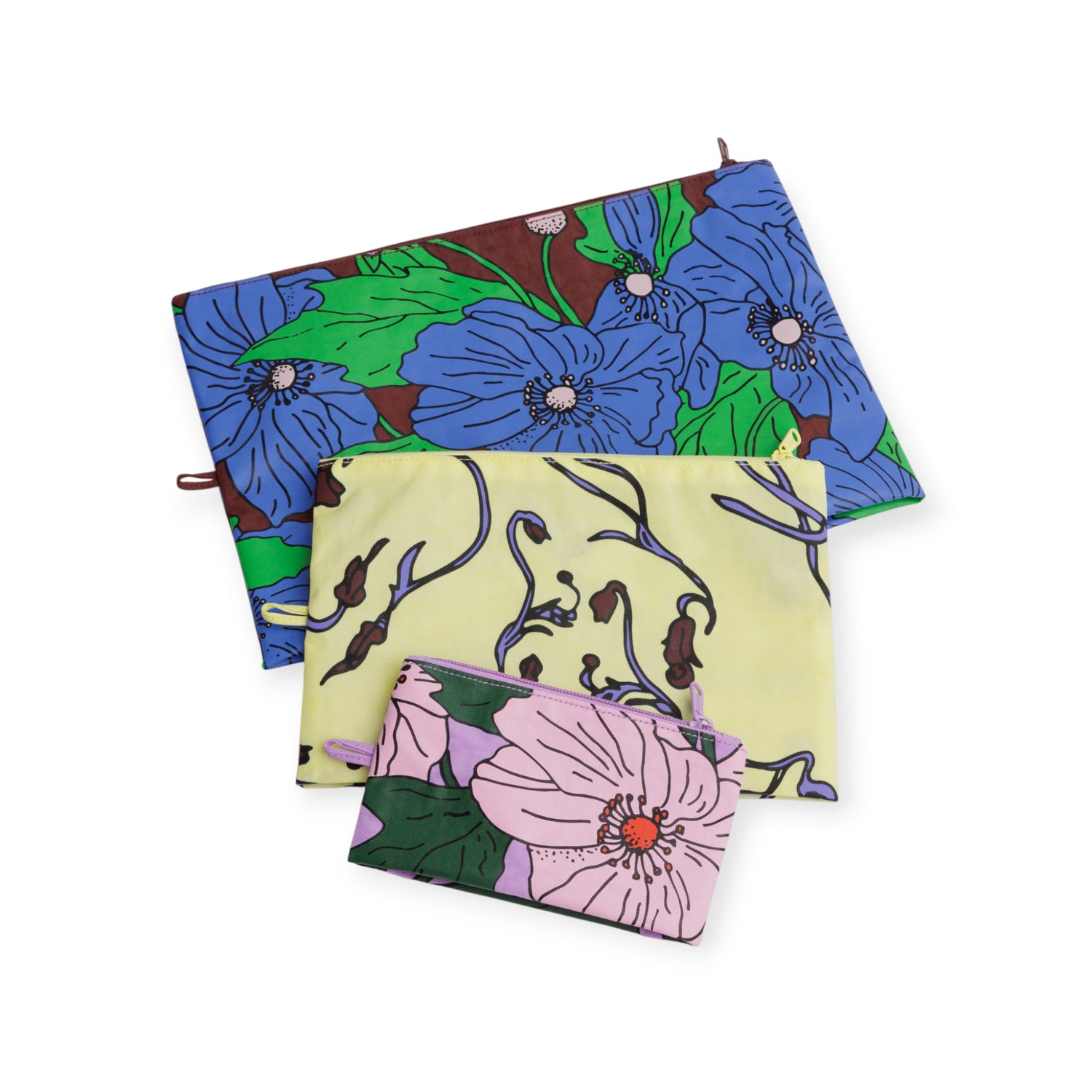 Baggu Go Pouch Set - Poppy Mix