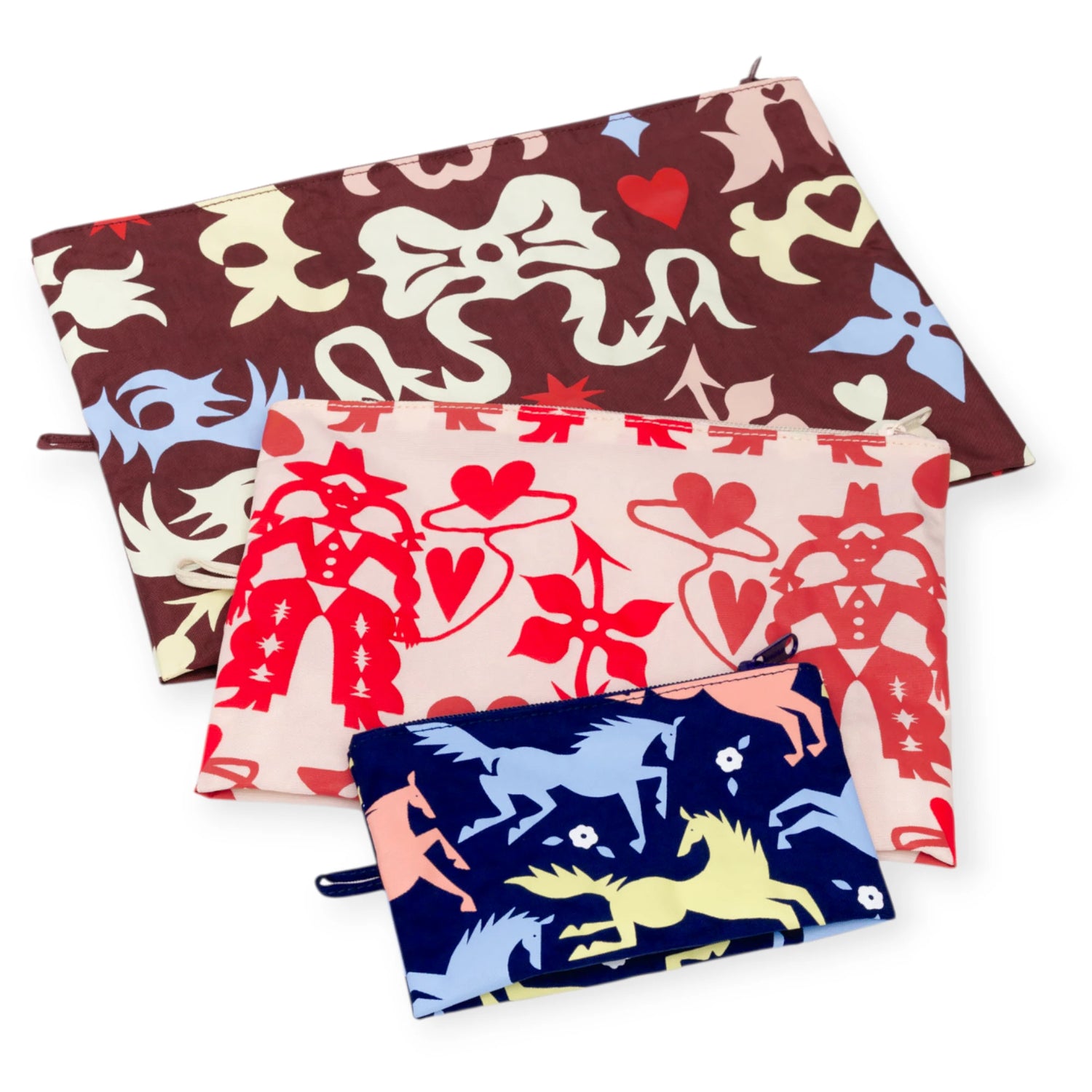 Baggu Go Pouch Set - Western Cut-Outs