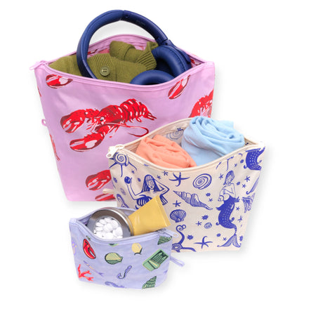 Baggu Go Pouch Set - Sea Creatures