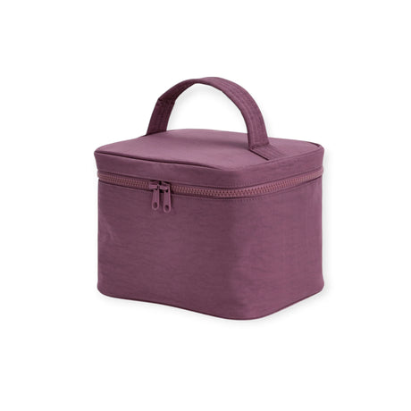 Baggu large cosmetic case in wild plum with top zipper and carry handle