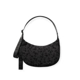 Baggu Medium Nylon Crescent Bag - Charcoal Ditsy Floral
