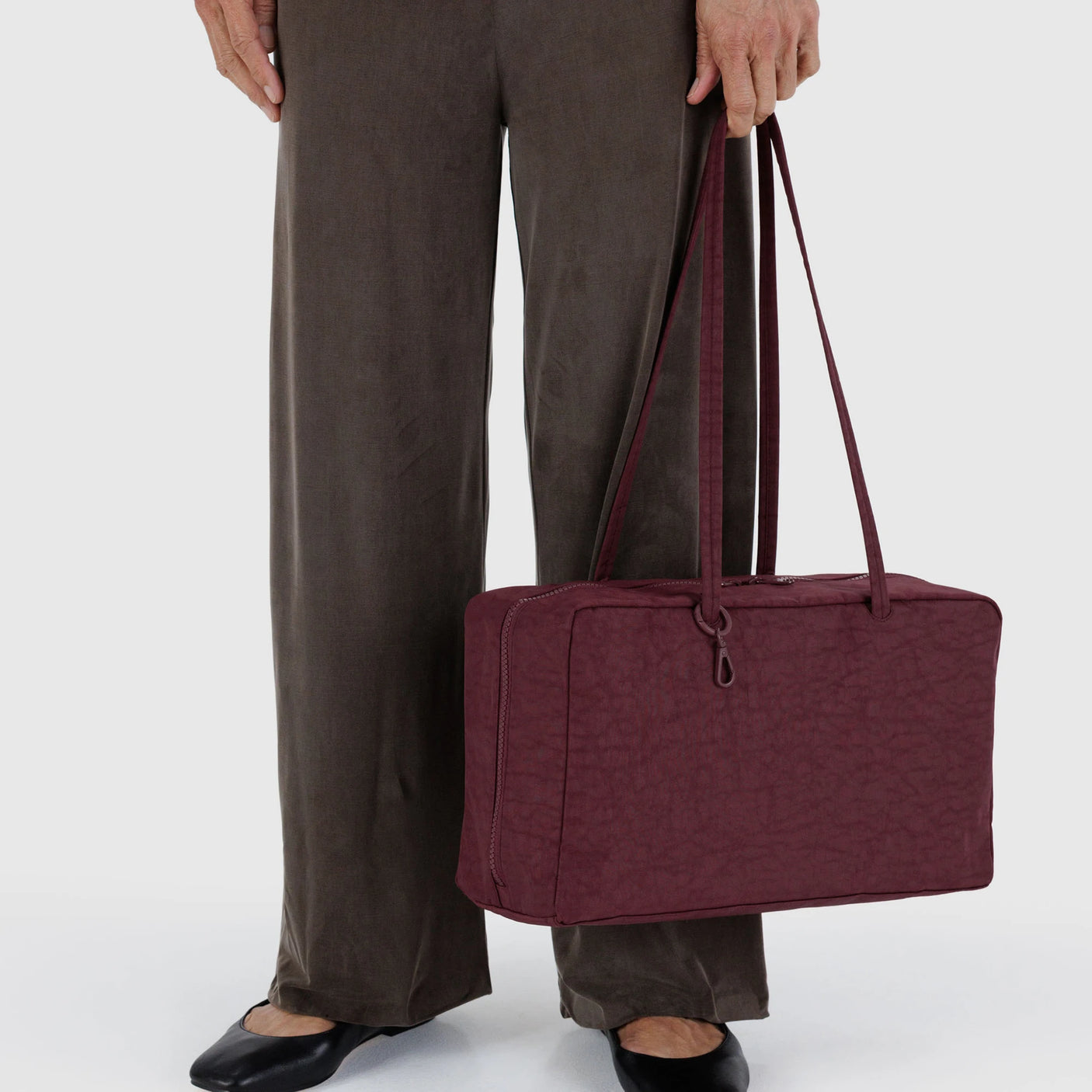 Baggu Medium Nylon Bowler Bag - Mahogany