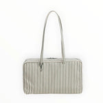 Baggu Medium Nylon Bowler Bag - Sage Stripe