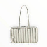 Baggu Medium Nylon Bowler Bag - Sage Stripe